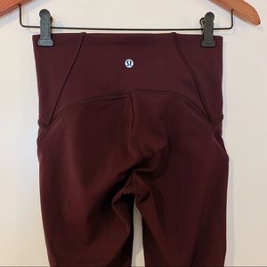 Lululemon Train Times Crop Black Cherry